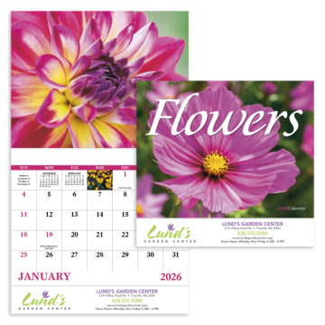 Flowers Wall Calendar - Stapled